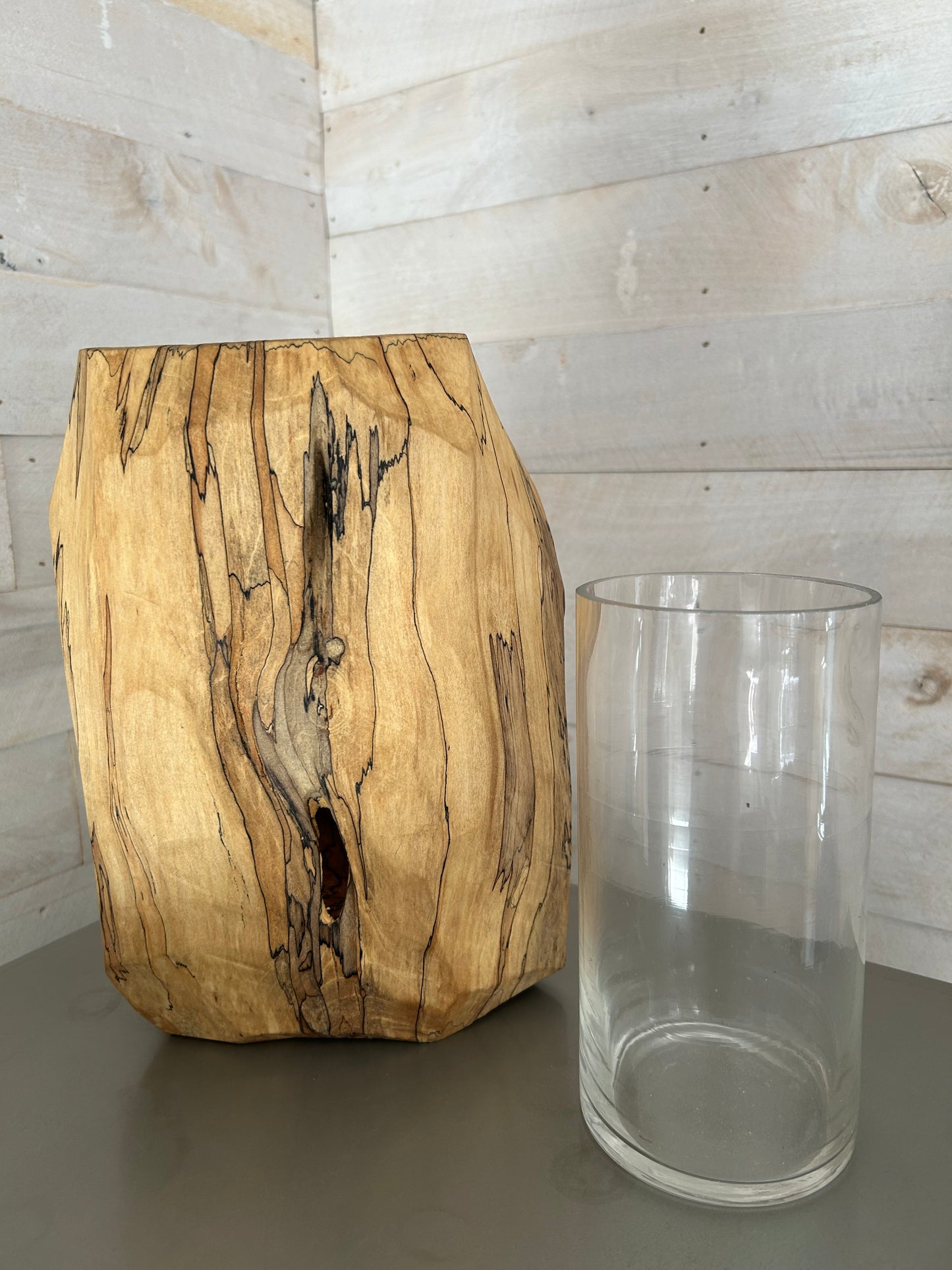 Hand-made Spalted Maple Wooden Vase