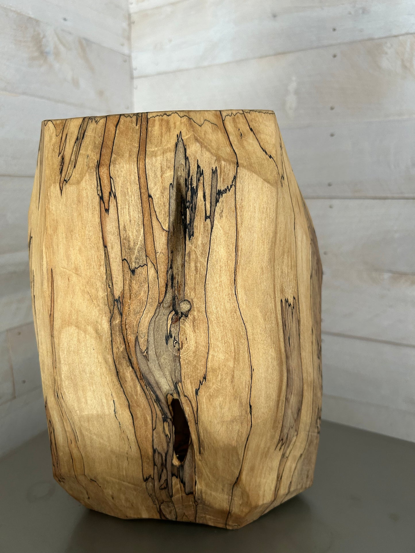 Hand-made Spalted Maple Wooden Vase